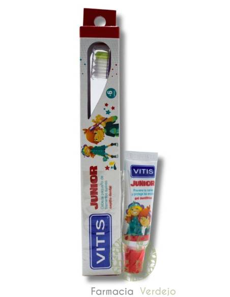 CEPILLO DENTAL INFANTIL VITIS JUNIOR Filamentos suaves y cabezal pequeño