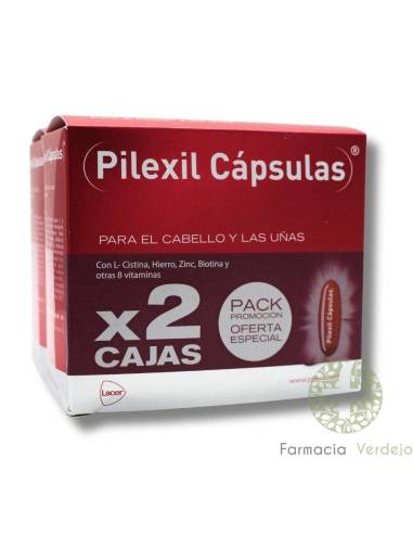 PILEXIL PACK DE 2 DUPLO 100+100 ANTI-QUEDA DE CABELO CAPS
