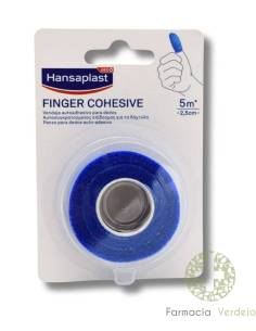 BANDAGEM DE DEDO HANSAPLAST AZUL COESIVO 5 m X 2,5 cm...