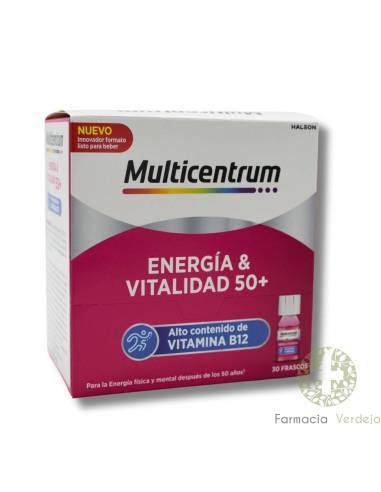 MULTICENTRUM ENERGIA & VITALIDAD 50+ 30 FRASCOS 7 ML SABOR FRAMBUESA
