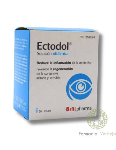 ECTODOL SOLUCION OFTALMICA 0.5 ML 30 MONODOSIS Calma y reduce la inflamación conjuntival