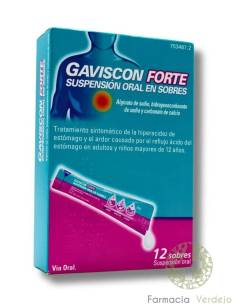 GAVISCON FORTE 12 SACHÊS SUSPENSÃO ORAL Acalma a ardência...