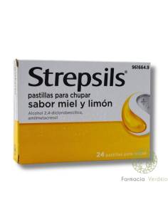 STREPSILS 24 PASTILLAS PARA CHUPAR (SABOR MIEL Y LIMON)...