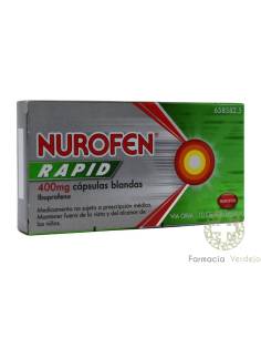 NUROFEN RAPID 400 MG 10 CAPSULAS BLANDAS Alivio rápido...