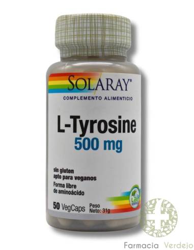 L-TYROSINE  500MG 50CAPS SOLARAY