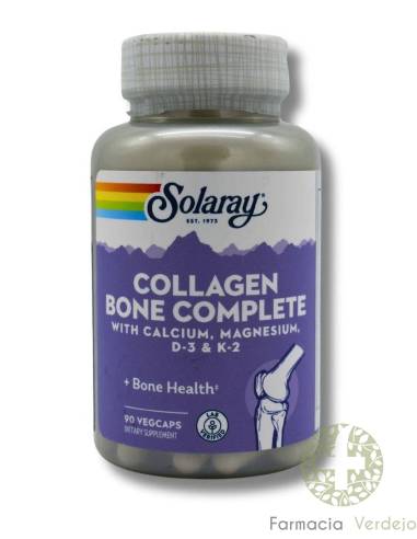 COLLAGEN BONE COMPLETE 90 CAPS SOLARAY Apoya la salud osteoarticular
