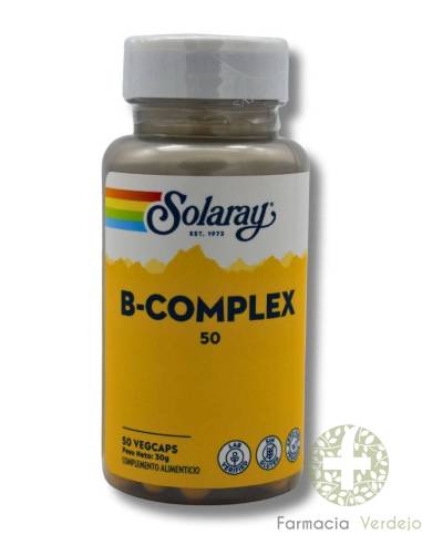 SOLARAY B-COMPLEX 50 CAPSULAS Supervitamínico a...