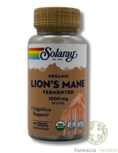 SOLARAY LION'S MANE 500MG 60CAP VEG MELHORA O DESEMPENHO...