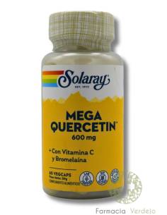 SOLARAY MEGA QUERCETINA 600 MG COM VITAMINA C &BROMELINA...