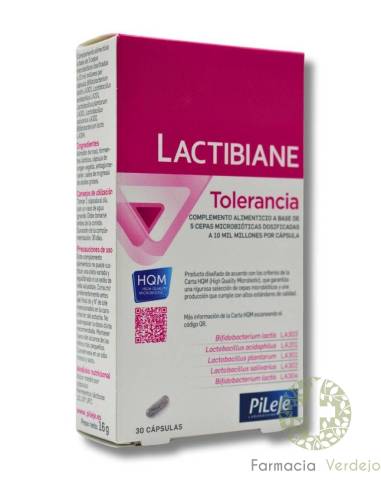 LACTIBIANE TOLERANCIA PILEJE  2.5 G 30 CAPS Microbiota para calmar el intestino irritado
