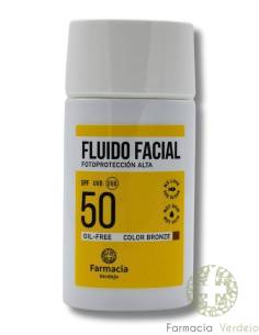 FARMÁCIA VERDEJO FACIAL FLUID OIL FREE COLOR BRONZE