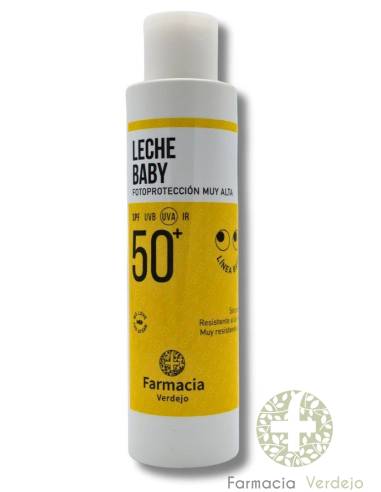 FARMACIA VERDEJO LECHE BABY 50+ Fotoprotector fluido de alta protección solar infantil