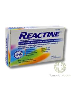 REACTINE CETIRIZINA/PSEUDOEFEDRINA 5 MG/120 MG 14...