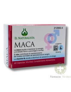 MACA EL NATURALISTA 60 CÁPSULAS Energia Física e Mental
