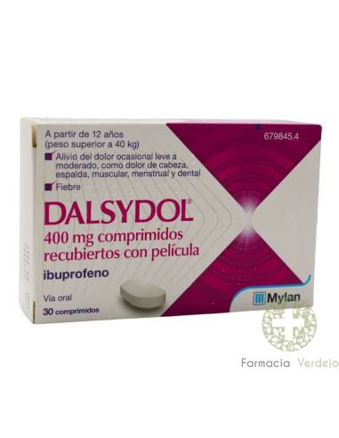 DALSYDOL 400 mg 30 COMPRIMIDOS REVESTIDOS Alívio da febre e dor moderada