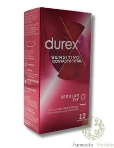 SENSITIVE DUREX FULL CONTACT 12 PRESERVADORES Super fino...