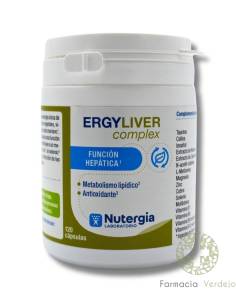 COMPLEXO ERGYLIVER NUTERGIA 120 CAPS Melhora o...