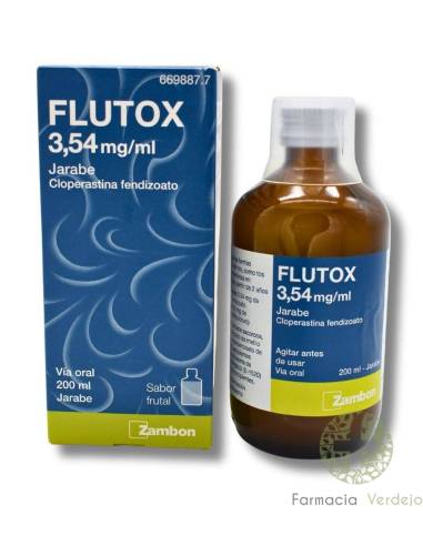 FLUTOX 3,54 mg/ml JARABE 1 FRASCO 200 ml Alivia la tos irritativa y nerviosa