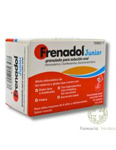 FRENADOL JUNIOR 10 SACHETS Alivia sintomas de gripe e...