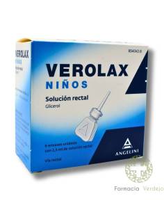 VEROLAX CRIANÇAS SOLUÇÃO RETAL 6 ENEMAS 2,5 ml Alívio da...