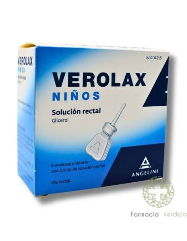 VEROLAX CRIANÇAS SOLUÇÃO RETAL 6 ENEMAS 2,5 ml Alívio da constipação infantil