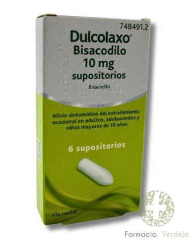 DULCOLAXO BISACODIL 10 MG 6 SUPOSITÓRIOS Alívio ocasional da constipação