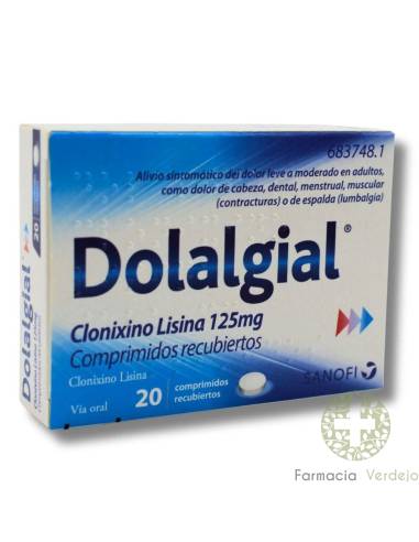 DOLALGIAL CLONIXINO LISINA 125 MG 20 COMPRIMIDOS RECUBIERTOS ALIVIO DOLOR LEVE
