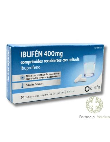 IBUFEN 400 MG 20 COMP Ajuda a controlar a febre e a dor moderada