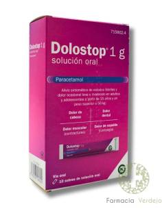 DOLOSTOP 1 G PARACETAMOL 10 SACHÊS SOLUÇÃO ORAL 10 ML...