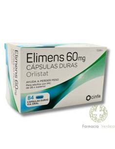 ELIMENS 60 MG 84 CÁPSULAS Orlistat ajuda a perder peso