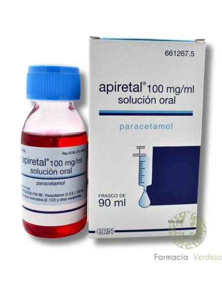 APIRETAL 100 MG/ML SOLUCION ORAL 1 FRASCO 90 ML Fiebre y dolor moderado