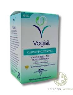 VAGISIL CUIDADO INCONTINENCIA TOALLITAS INTIMAS 2 EN 1 12...