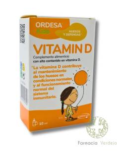VITAMIN D KIDS ORDESA 10 ML  Huesos y sistema inmunitario