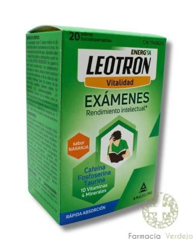 LEOTRON EXAMES 20 ENVELOPES ORODISPERSÍVEIS DESEMPENHO INTELECTUAL