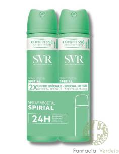 SPIRIAL DESODORIZANTE VEGETAL SPRAY SEM ALUMÍNIO DUPLO SVR
