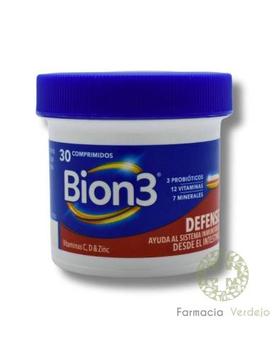 BION3 DEFENSE 30 COMPRIMIDOS Potencia sistema inmunitario desde el intestino