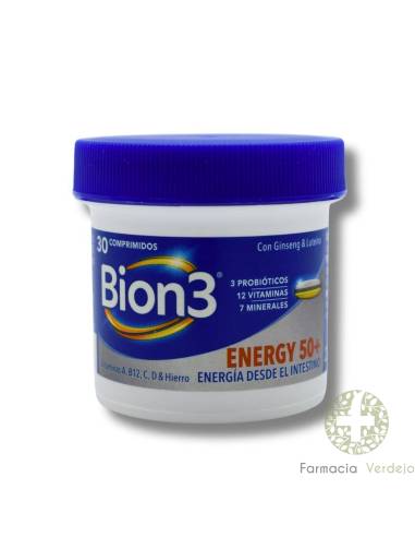 BION3  ENERGY 50+ 30 COMPRIMIDOS Energía desde el intestino