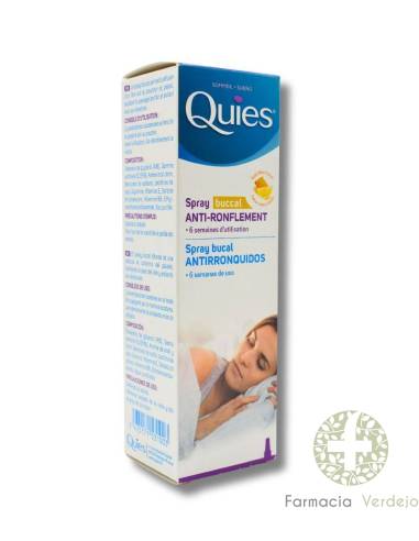 QUIES SPRAY BUCAL ANTI-RONCO 1 RECIPIENTE 70 ML DE MEL E LIMÃO