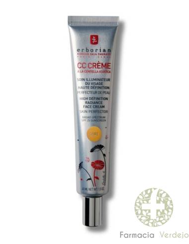 Erborian Cc Crème High Definition Radiance Creme Facial Fps 25 Gold 45ml