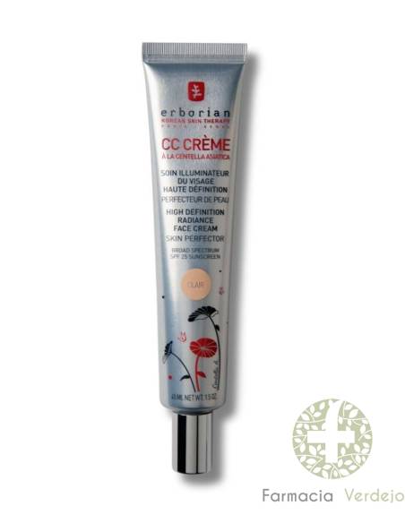 ERBORIAN CC CRÈME A LA CENTELLA ASIATICA HIGH DEFINITION RADIANCE FACE CREAM SPF30 CLY 45ML