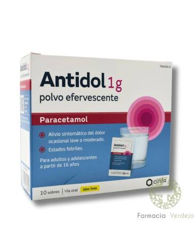 ANTIDOL 1 G 10 SACHÊS EFERVESCENTES EM PÓ