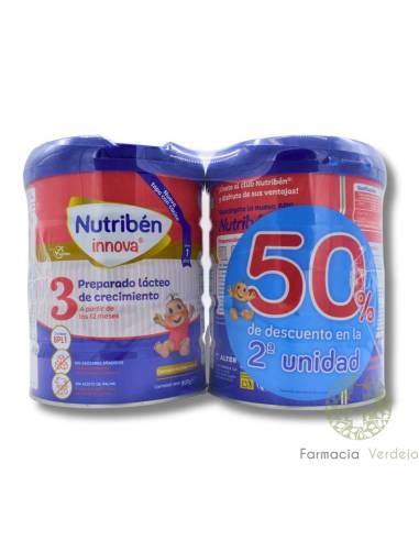 NUTRIBEN INNOVA 3  2 ENVASES 800 G PACK DESCUENTO 50% 2ª UNIDAD