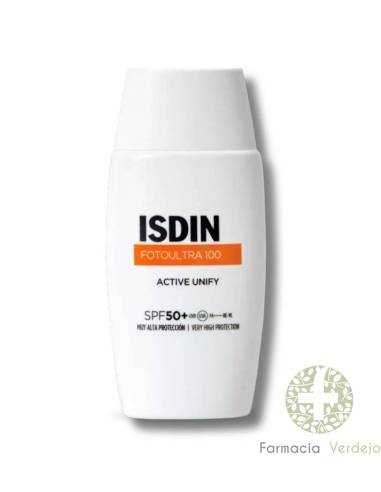 ISDIN FOTOULTRA 100 ACTIVE UNIFY  50ML Muy alta fotoprotección y corrige hiperpigmentación