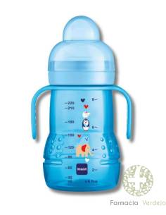 BIBERON ENTRENAMIENTO MAM TRAINER AZUL + A 220 ML...