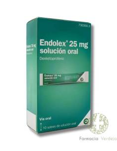 ENDOLEX 25 MG 10 SAQUETAS DEXCETOPROFENO SOLUÇÃO ORAL 10...