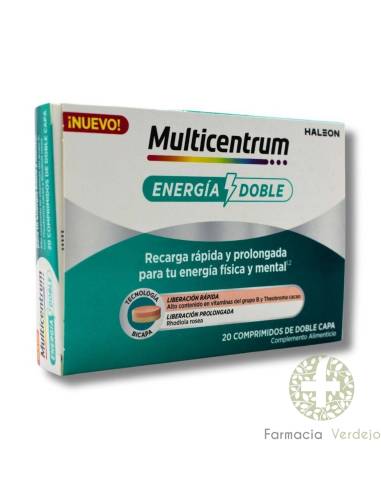 MULTICENTRUM ENERGIA DOBLE 20 COMPRIMIDOS