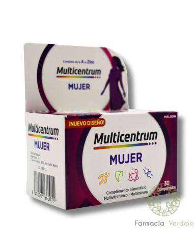 MULTICENTRUM MUJER COMPLETO MULTIVITAMINICO Y MINERAL  30 COMPRIMIDOS