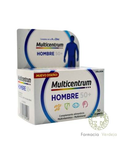 MULTICENTRUM MAN 50+ MULTIVITAMÍNICO COMPLETO 30 COMPRIMIDOS