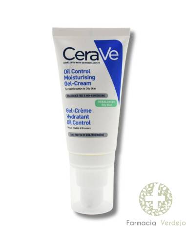 CERAVE OIL CONTROL GEL-CREMA HIDRATANTE 52ML SIN PERFUME Y NO COMEDOGENICO