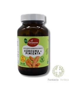 CURCUMA + PIMIENTA BIO 100+20 CAPSULAS EL GRANERO